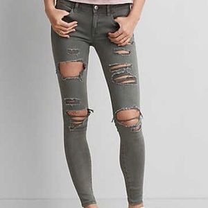 American Eagle army green jegging/jeans